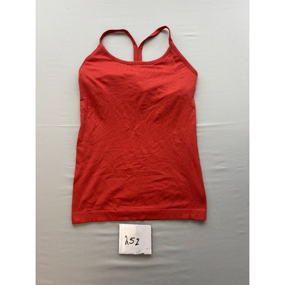 C9 Champion Women's Coral Ribbed Activewear Tank Top Racerback Built-in Bra Size
